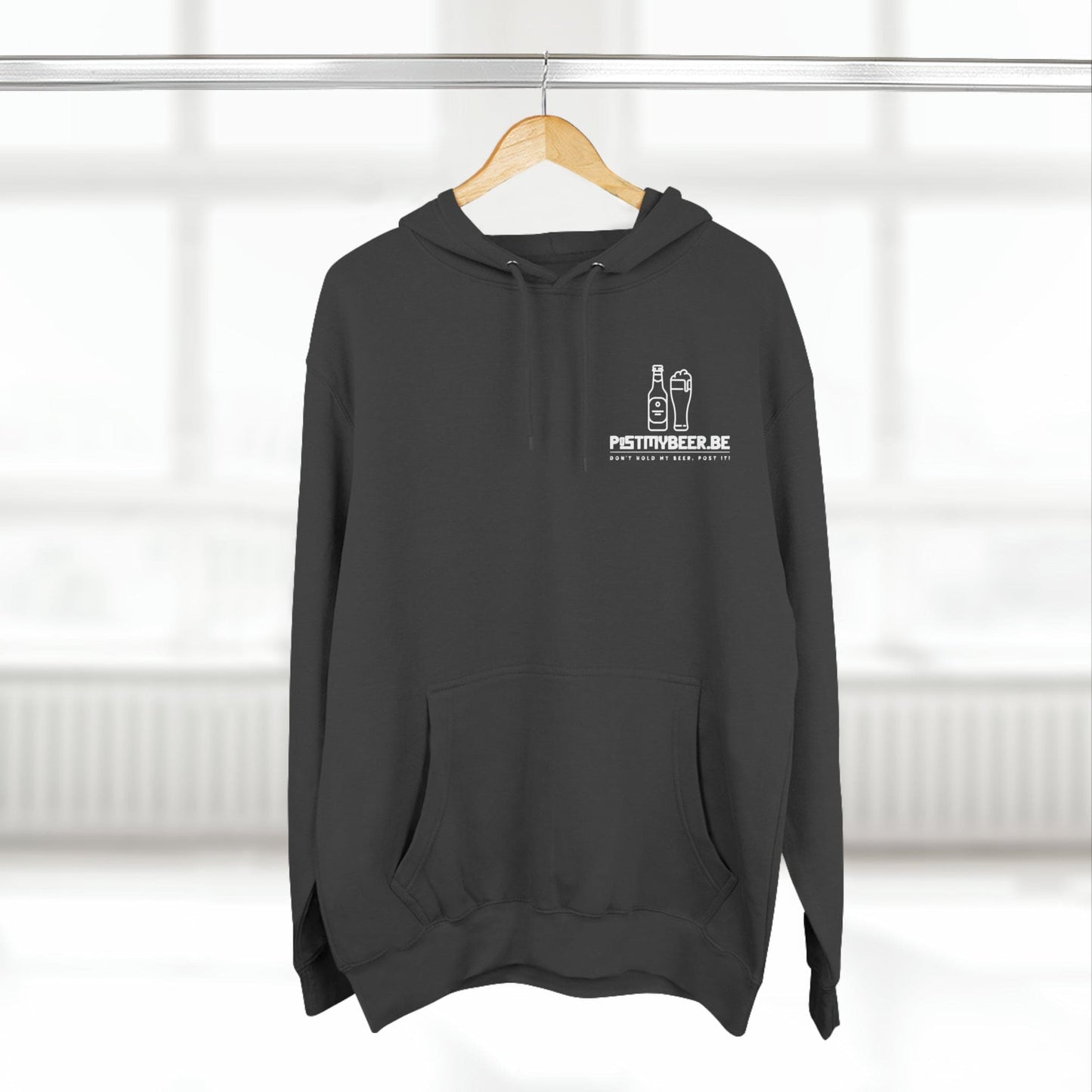 Unisex Premium Pullover Hoodie-Ich frage mich, ob Bier auch über mich aussieht