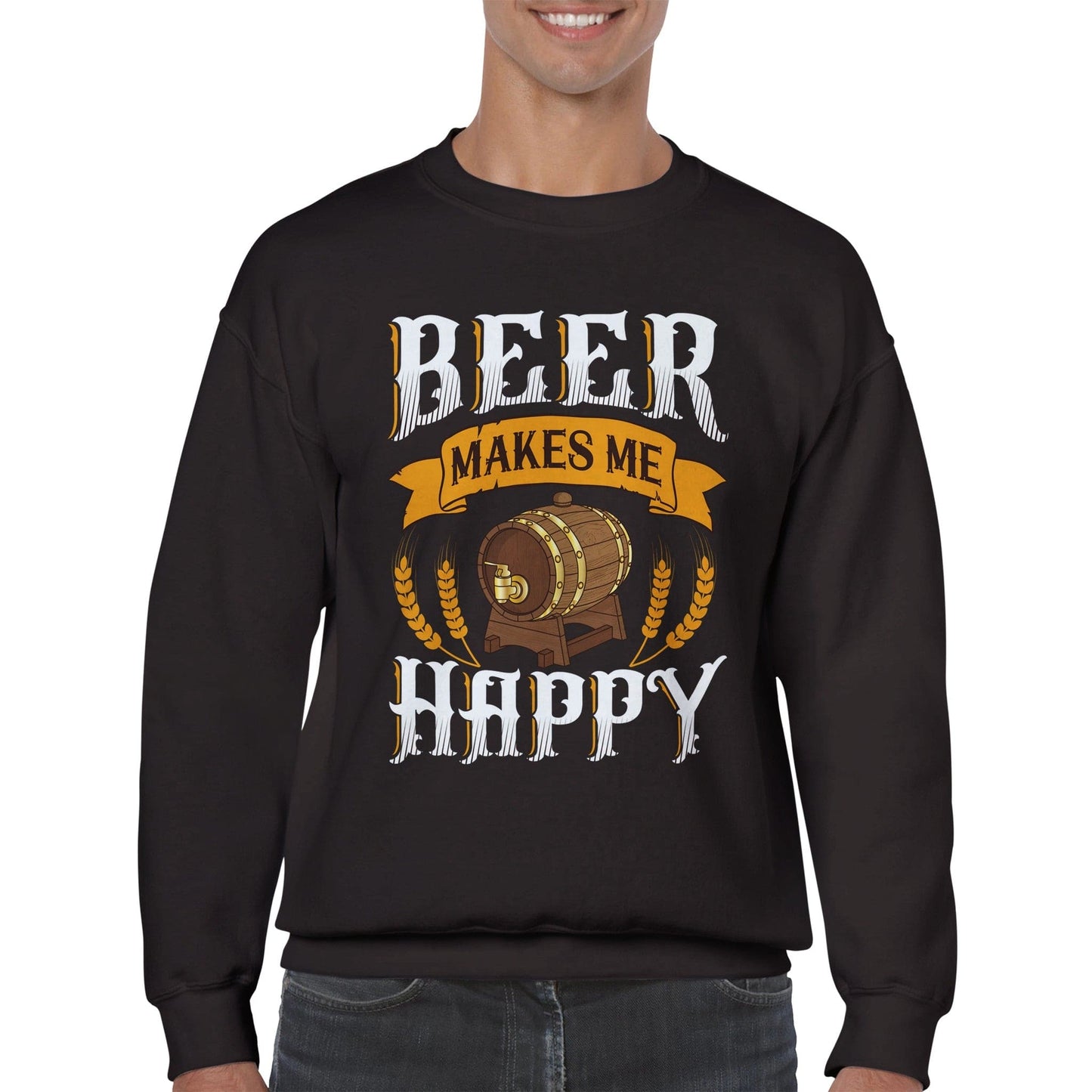 "Beer makes me happy" trui